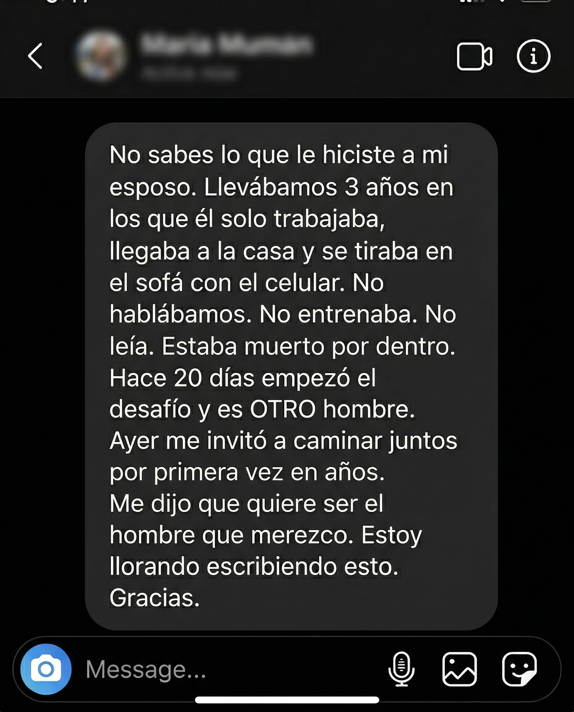 Testimonio de María — esposa