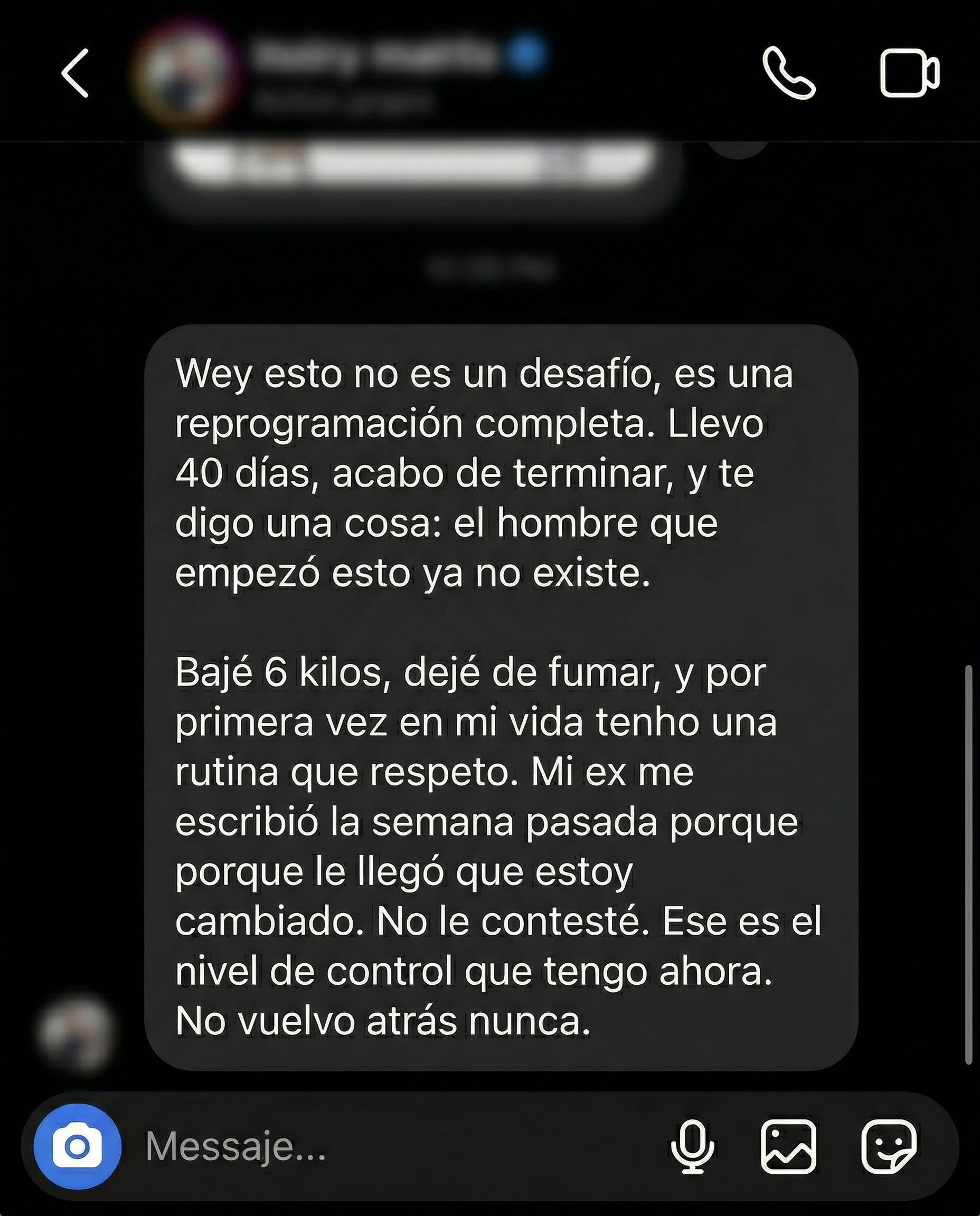 Testimonio de Henry — 40 días completos